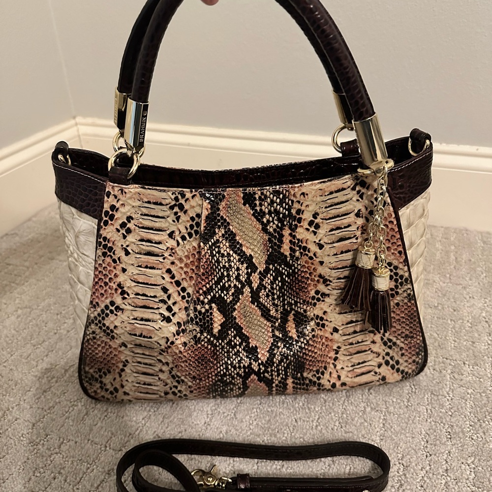 Elegant Snakeskin Pattern Handbag